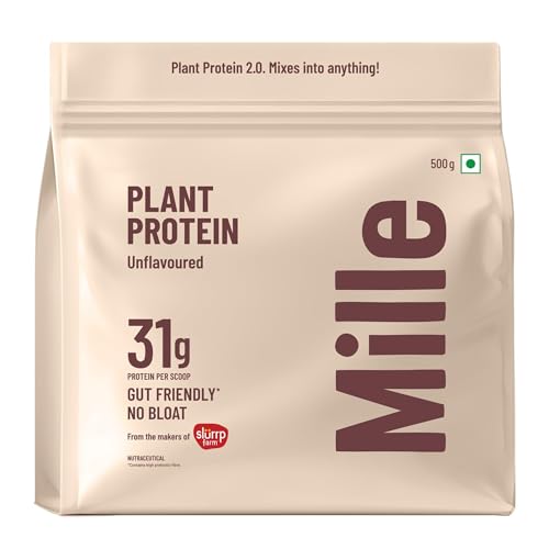 Millé: A Supergrain Co. Mille Plant Protein Powder Unflavored | 31g Protein per Scoop | Vegan Yeast Protein | Non-Bloating | Mixes Easily into Any Dish | Clean Plant-Based Blend | 17.64 Oz (500g)