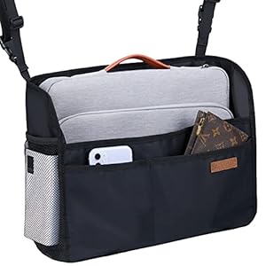 WLLWOO WLLWOO Car Net Pocket Handbag Holder Between Seats Back Storage Organizer Purse Holder for Console Front Seat Storage Barrier