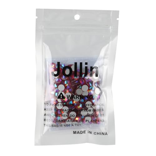 Image of Jollin Crystal Flatback Rhinestones Gems for Crafts 7.2mm SS34, Red AB | Glue Fix, 288pcs Glass Rhinestones for Bedazzling, Clothes, Tumblers, Nail Art, Shoes, Bags, Caps & Accessories Decoration