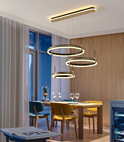 Lustres à LED 70W dimmable plafonnier rond moderne pour éclairage intérieur - 4