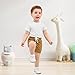 NARPLO Baby Toddler Boy Shorts Summer Casual Infant Boys Pull On Elastic Waist Athletic Fashion Solid Shorts with Pockets Light Brown
