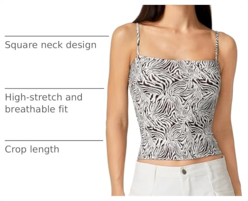 Image of QINSEN Women's Double Lined Basic Tank Top Adjustable Spaghetti Straps Sleeveless Camisole Shirts
