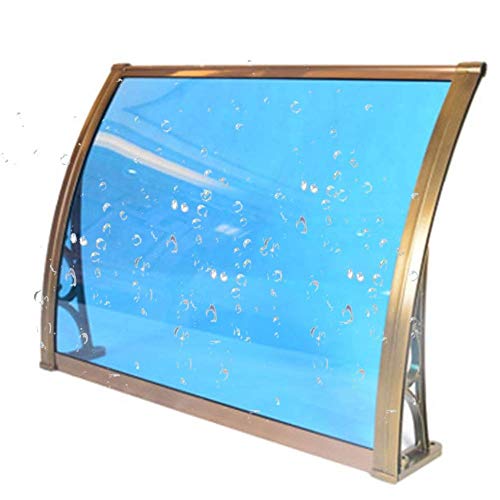 Türverdeck Markise Aluminiumlegierung PC Endurance Board Silent Canopy Balkon Fenster Terrasse Mute Shade und Rain Canopy (Farbe: Braun, Größe: