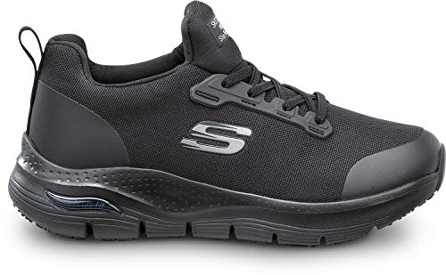 Skechers Arch Fit Work Serena, Women's, Black, Soft Toe, Slip Resistant, Low Athletic Slip On Work Shoe (8.0 M) #TOP2