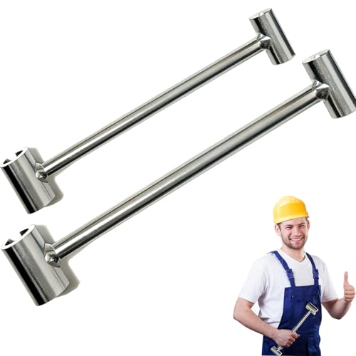 Image of Industrial Door Hinge Gap Adjusting Wrench Tool Kit, Sliver, Steel, Plated, 14-19mm & 23-25mm Hinge Gap Adjusting Wrench