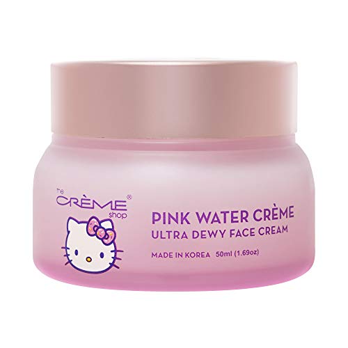 The Crème Shop x Hello Kitty - Pink Water Face Cream, Replenishing, Moisturizing, Antioxidant, Fine Lines & Wrinkles, Glowing Complexion - Korean Skin Care Moisturizer with Hyaluronic Acid, Watermelon