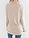 Fallorchid Womens Cowl Neck Pullover Tops Casual Long Sleeve Tunics (Khaki, Medium)