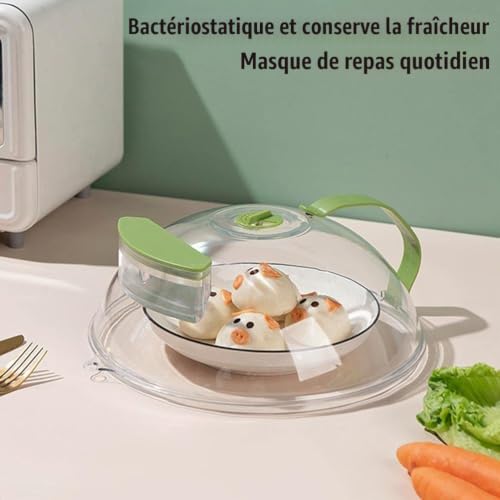 TBEONE Cloche Spéciale pour Chauffage au Four à Micro-Ondes, Couvercle Anti-Huile, Couvercle Conservation Fraîcheur Anti-éclaboussures – vue 2