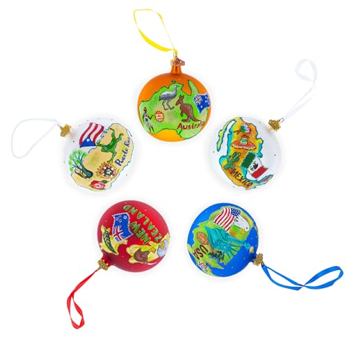 Bola de Navidad de Vidrio de Nueva York Adorno de 4 Pulgadas para Decorar el Salón Familiar 6