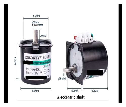 Moteur synchrone 220V 14W 60KTYZ à arbre excentrique robuste - 3