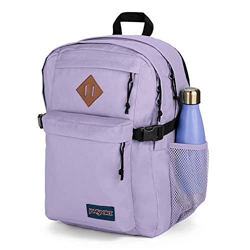 Image of JanSport Main Campus Backpack - Travel or Work backpack w 15-Inch Laptop Sleeve and Dual Water Bottle Pockets, Pastel Lilac