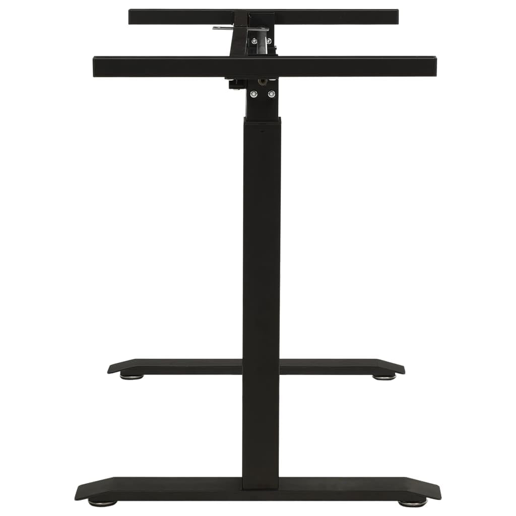 Telaio da scrivania regolabile in altezza in acciaio al carbonio con manovella, larghezza 102-160 cm, altezza 71-113 cm, adatto per sistemi di grandi spazi, postazioni di lavoro doppie, team