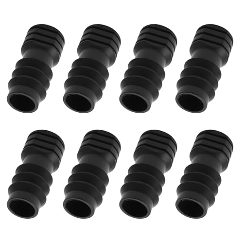 8 Pcs Garden Barbed Connector Hose, Soaker Leaky Porous Hose Pipe POM Plastic Barbed Connector Plug for Drip Irrigation for Garden Irrigation Systems, Watering equipments, Gardening