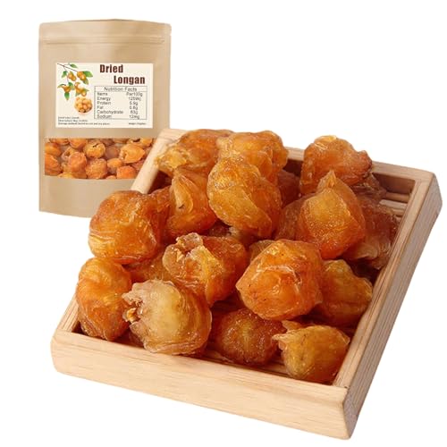 Premium Dried Longan Fruit 230g/8oz 100% Natural Longan Fruit Meat 桂圆肉 No Sugar Added & No Additive Healthy Snack Perfect for Snacks，Tea，porridge，Dessert, Cooking