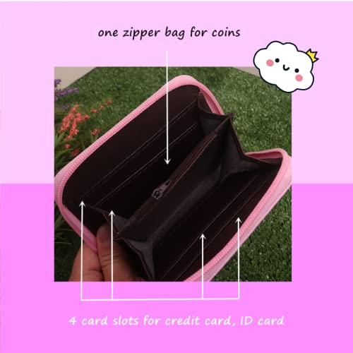 Image of AACKS Little Girls Coin Purse Kids Small Wallet for Teens Women Mini Coin Pouches with Strap Cute Cartoon Card Holder Cat Kitty Panda Unicorn