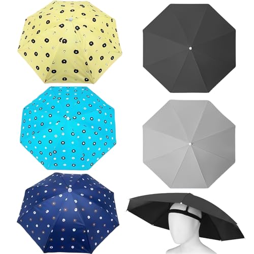 Chapeau parapluie pliable PORFOYO lot de 5 pour adulte et enfant