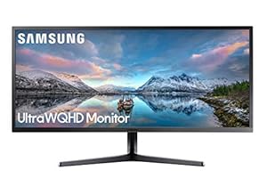 SAMSUNG 34-Inch SJ55W Ultrawide Gaming Monitor (LS34J550WQNXZA) – 75Hz Refresh, WQHD Computer Monitor, 3440 x 1440p Resolution, 4ms Response, FreeSync, Split Screen, HDMI, Black