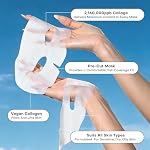 dewyhour Hydrating Deep Collagen Face Mask Overnight | Hydrogel Mask with Hyaluronic Acid | Firming & Elasticity, Pore Minimizing, Jelly Gel Mask for Glass Glow Skin | Korean Skincare 37g x 5ea