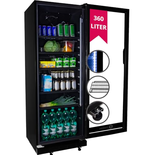 Getränkekühlschrank Zorro ZKB 360 Liter schwarz für Gastronomie und Kiosk