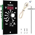 Control Panel Replacement for Traeger BAC236 Controller Digital Elite Thermostat BAC365 Wood Pellet Smoker with 7" RTD Temperature Probe Sensor BAC194 Grill Accessories
