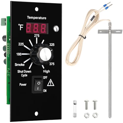 Control Panel Replacement for Traeger BAC236 Controller Digital Elite Thermostat BAC365 Wood Pellet Smoker with 7 RTD Temperature Probe Sensor BAC194 Grill Accessories