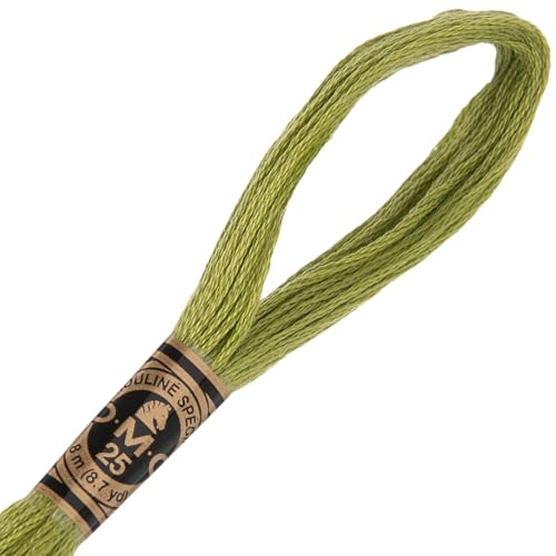 Image of Hobby Lobby DMC Cotton Embroidery Floss - 471 Very Light Avocado Green | Set of 12