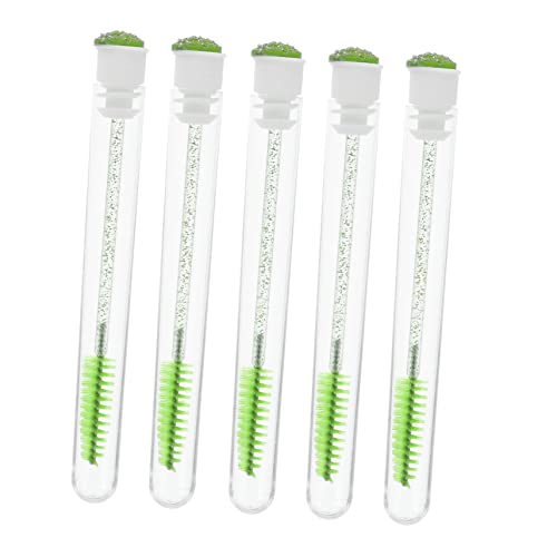 NULYLU De Cepillos Para Extensiones De Pestañas Con Tubo Transparente y Brillo En Herramienta De Maquillaje Para Cejas y Pestañas