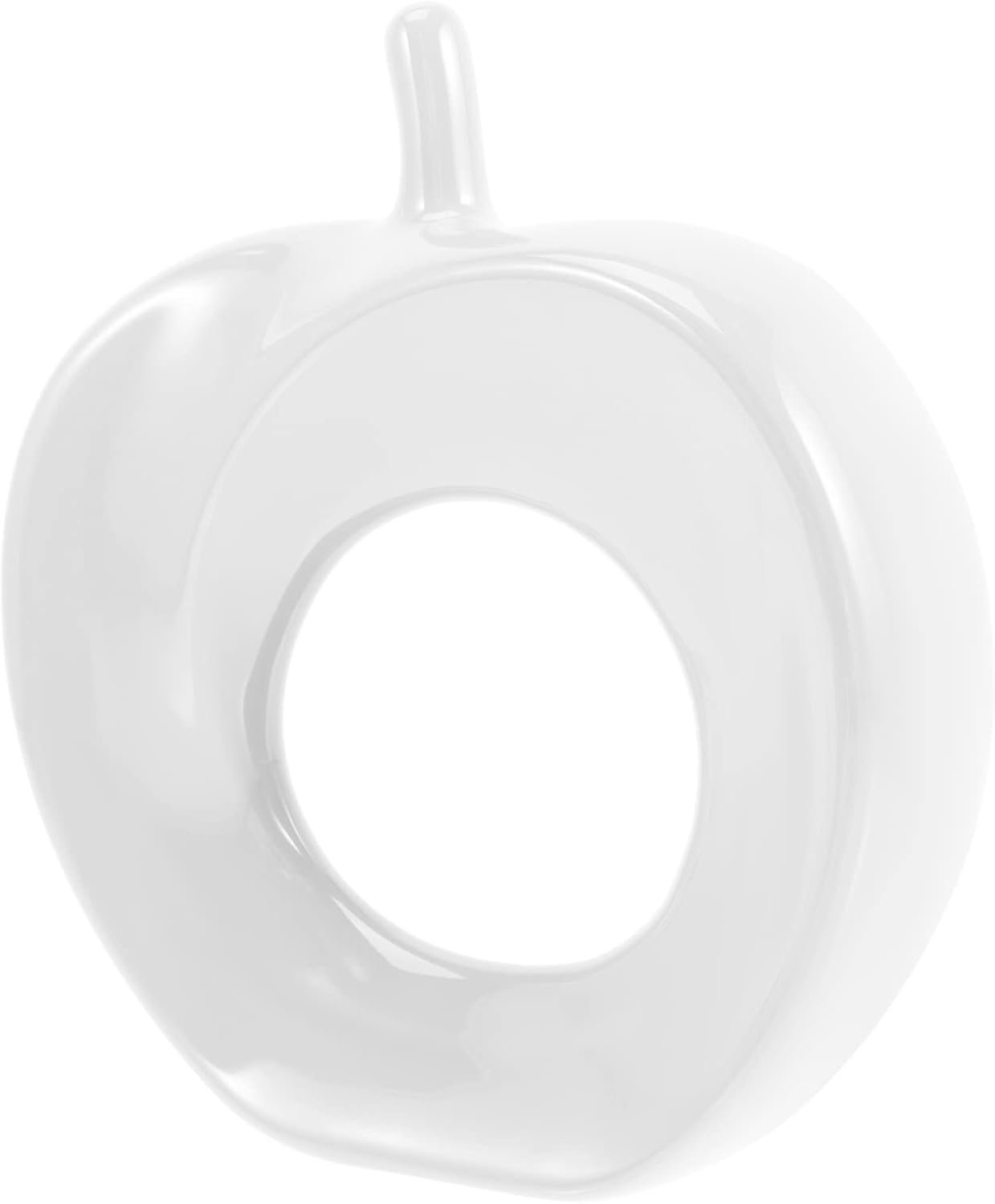 Ceramic Apple Sculpture Abstract Decorative Object for Home Decor Elegant Modern Fruit Figurine for Living Room Countertops and Shelves Housewarming