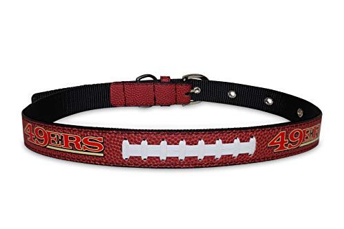 Pets First Tough Leather Pet Collar Nfl San Francisco 49ers Premium Dog Collar Limited Edition Size Large Best  Strongest Heavyduty Dog Collar Large 2029 Long  1 Wide san3081lg  Cucciolini Doodles Pets first tough leather pet collar nfl san francisco 49ers premium dog collar limited edition size large Best  strongest heavy duty dog collar  large 20 29 long  1 wide san 3081 lg   cucciolini doodles