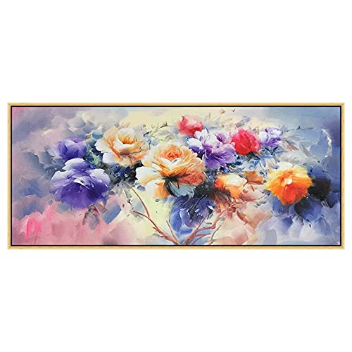 Kit broderie diamant fleurs multicolores 80x180 | Cadeau créatif idéal