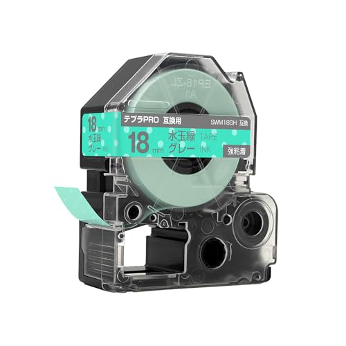 �L���O�W���p �e�v�� PRO SWM18GH 18mm ���ʗ΃e�[�v �O���[���� ���S�� �P�i �݊��e�[�v �e�v��PRO�p �e�[�v�J�[�g���b�W