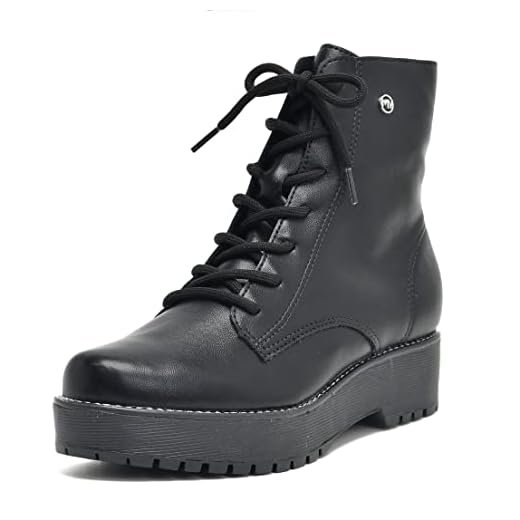 Bota Feminina Via Marte Coturno Flatform Preto 37