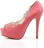 Pin up Couture BELLA-30 Coral Faux Leather UK 6 (EU 39)