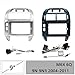 AAAQMGIH Car Radio Fascias Frame Compatible for VW Polo MK4 6Q 9N 9N3 2004-2011 9 Inch Stereo Panel Harness Power Cable Canbus Mount Kit(Silver Frame Cable)