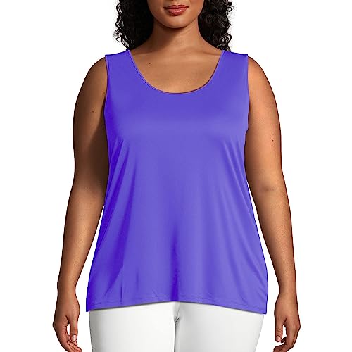 JUST MY SIZE Womens Cooldri Performance Scoopneck Tank-top-and-cami-shirts, Petal Purple, 3X US - Thumbnail 4