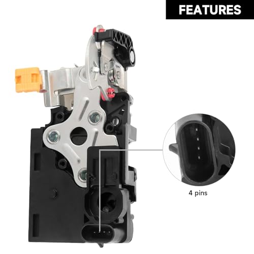 Image of Rear Right Door Latch Lock Actuator Assembly - Compatible for GMC Savana 1500 1996-2014 for Chevrolet Express 1500 1996-2014 for Chevrolet P30 1996-1999 - Replace Part 22834664