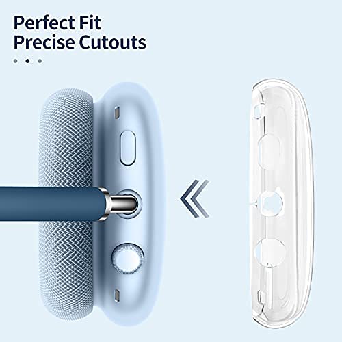 Fintie Case Cover For Airpods Max Headphones, Soft Tpu Clear Anti-Scratch Protective Cover For Airpod Max, Transparent Accessories Skin Protector For Airpods Max Headphones (Crystal Clear) #TOP2