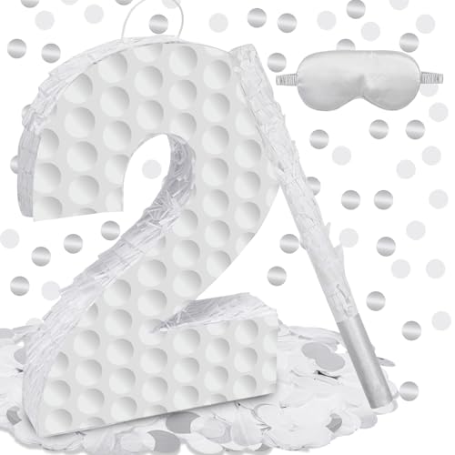 Piñata golf numéro 3 avec bâton pour fête enfant thématique