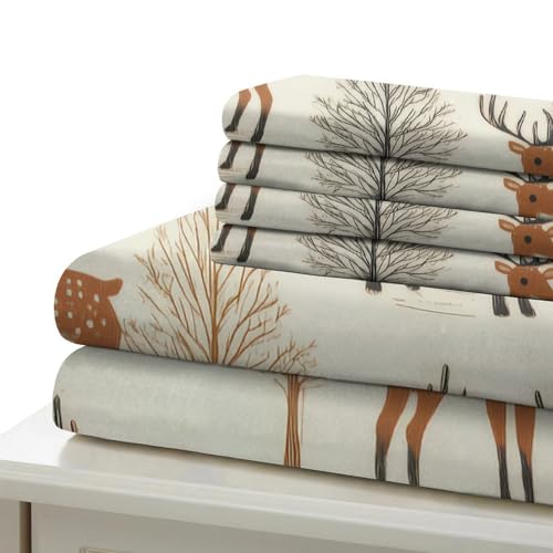 Housse de couette cerfs coucher de soleil pour chambre garçon - 7