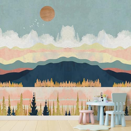 SIGNFORD Wall Mural Nordic Nature Landscape Removable Wallpaper Wall Sticker