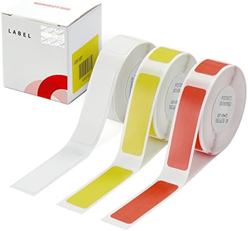 Cable Label Paper Compatible for NIIMBOT D11 D110 D101 Printer, Waterproof Anti-Oil Scratch-Resistant Thermal Self-Adhesive Sticker(Cable White-Blue-Yellow)