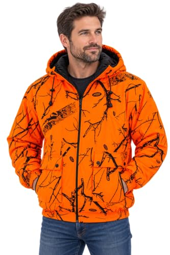 Image of TrailCrest Men's Blaze Orange Camo Insulated Waterproof Tanker Jacket