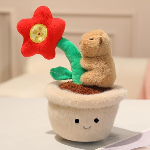 Peluche Capybara figurine câlinée doudou pot de fleurs pour adulte
