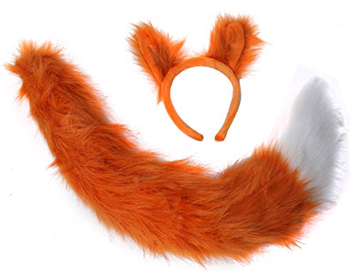 Making Believe Fox Ears & Tail Costume - Oversized Plush - Orange
