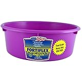 Fortiflex Mini Feed Pan for Dogs and Horses, 5-Quart, Bright Purple