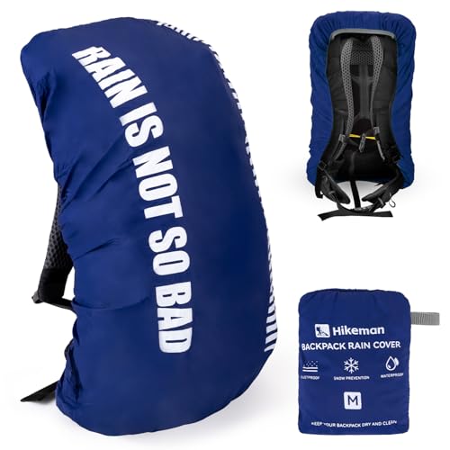 Sac à dos au sec en randonnée avec la housse de pluie légère HIKEMAN