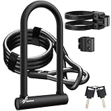 Sportneer Fahrradschloss 18mm Hochbelastbar Bügelschloss mit 180CM...