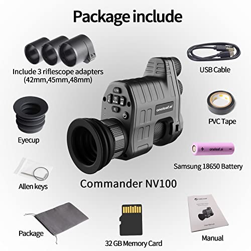 Buying Guide oneleaf.ai Night Vision Monocular, Commander NV100 Clip