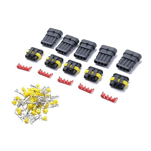ERINGOGO 3Pcs 4 Termianl Fio Conector Terminal Elétrico Fio 4 Pinos Way Fio Cnooector Kit Motociclet