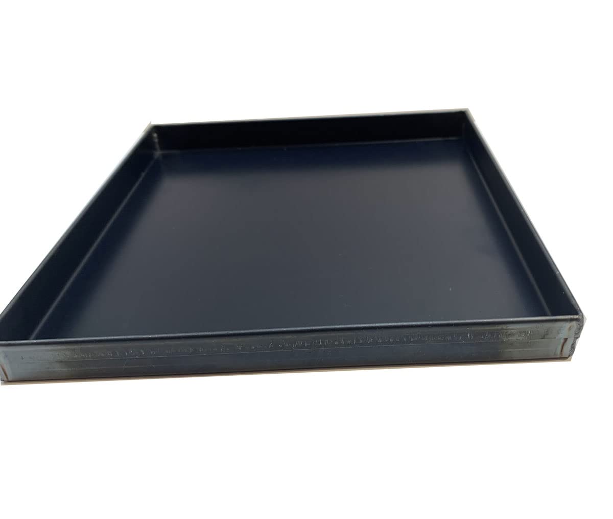 Teglia forno 20x20x2 Cm, 2 pezzi Ferro Blu bordi dritti per pizza professionale Spessore teglie 8/10 Pizza alta idratazione ideale per professionisti della pizza focaccia